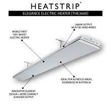Load image into Gallery viewer, Outdoor Electric Radiant Heater 3600 watts specifications